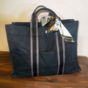 Hermes Canvas Tote Bag